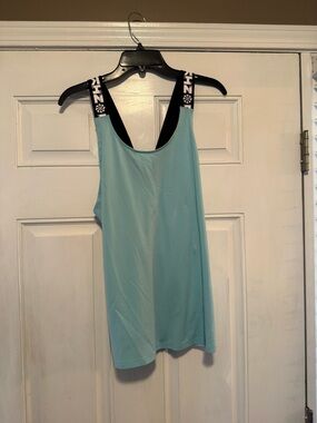 Nike Light Blue Dri-FIT Sports Tank with Black Straps